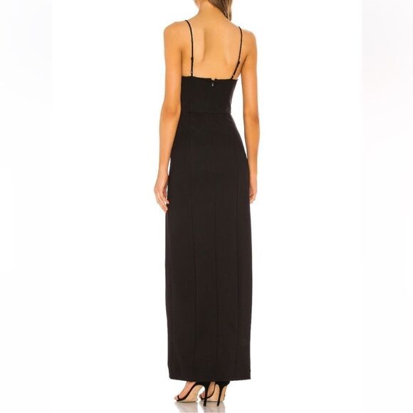 NWT NBD Eileen Gown in Black Revolve Small LBD Slit Stretch - Picture 6 of 15
